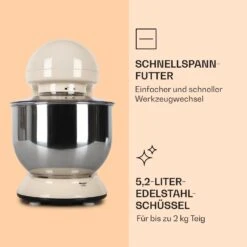 Bella Küchenmaschine 2000 W / 2,7 PS 5 Ltr Edelstahl BPA-frei -Haushaltsgeräte Rabatte 10008232 de 0005 logo
