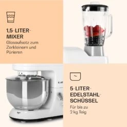 Lucia Küchenmaschine 3-in-1 2000 W / 2,7 PS 5 Ltr Edelstahl BPA-frei -Haushaltsgeräte Rabatte 10008236 de 0006 logo