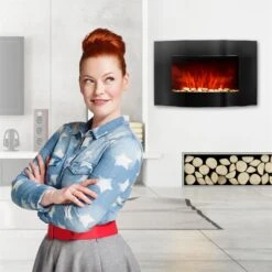 Lausanne Elektrischer Kamin Leistung: 1000 - 2000W LED Fernbedienung -Haushaltsgeräte Rabatte 10012127 yy 0003 titel enie Klarstein Lausanne elektrischer Kamin 2000W