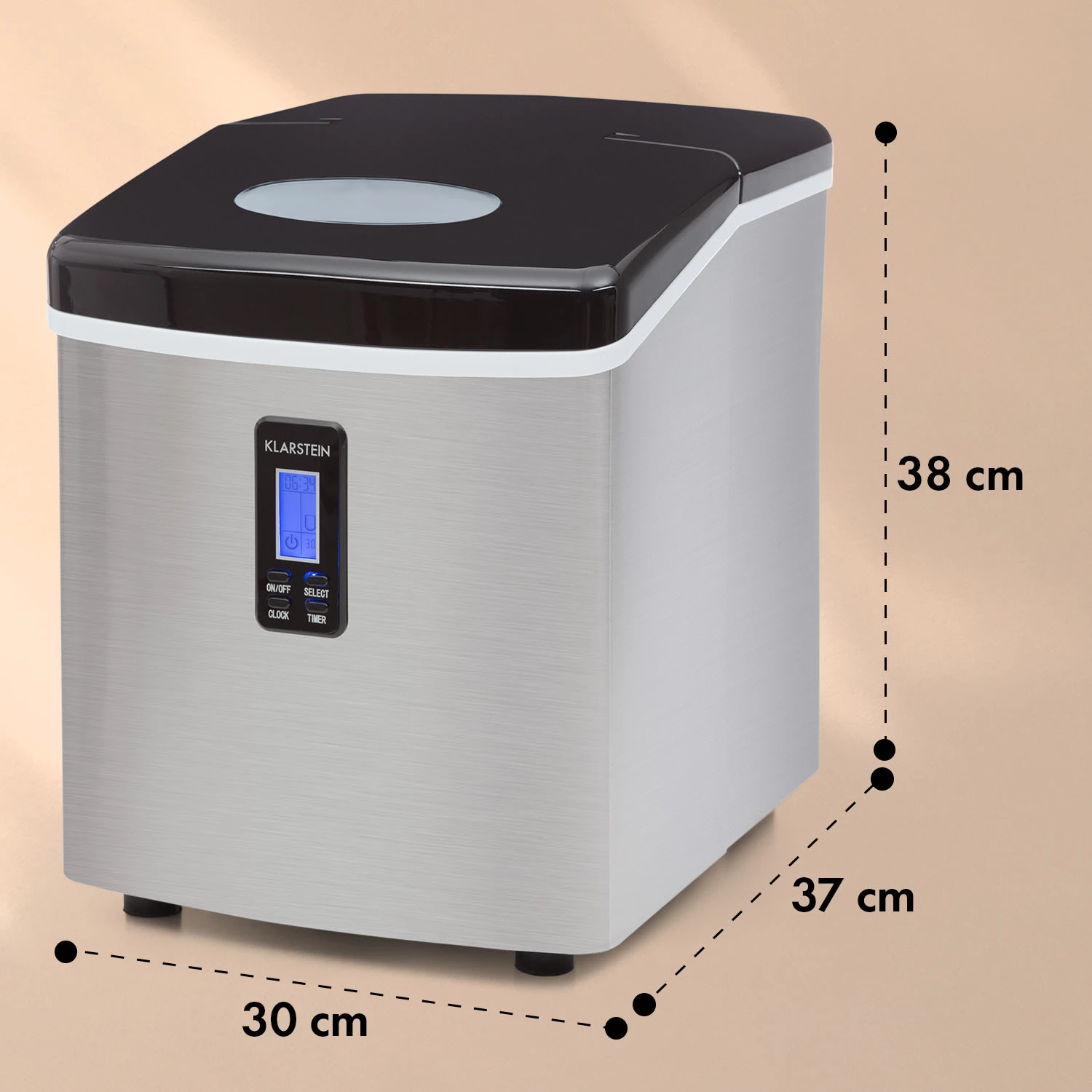 Mr. Black-Frost Eismaschine 150W Edelstahl Schwarz 15kg 7 Mr. Black-Frost Eismaschine 150W Edelstahl Schwarz 15kg – Bild 7