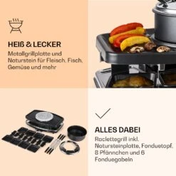 Entrecote 2-in-1 Raclettegrill & Fondue Naturstein 1100W 8 Personen 10 Entrecote 2-in-1 Raclettegrill & Fondue Naturstein 1100W 8 Personen -Haushaltsgeräte Rabatte 10022268 de 0005 logo