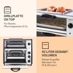 All-You-Can-Eat Doppel-Backofen Grillplatte 42 Liter 2350 Watt -Haushaltsgeräte Rabatte 10026452 de 0003 logo