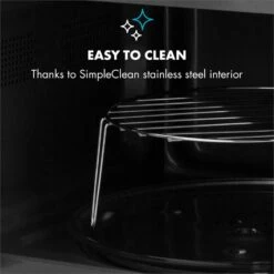 Fine Dinesty 2in1-Mikrowellen-Ofen Retro 23L 1000W 12 Programme Rot -Haushaltsgeräte Rabatte 10027094 yy 0007 logo Klarstein Fine Dinesty 2in1 Mikrowellen Ofen rot