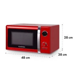 Fine Dinesty 2in1-Mikrowellen-Ofen Retro 23L 1000W 12 Programme Rot -Haushaltsgeräte Rabatte 10027094 yy 0008 logo Klarstein Fine Dinesty 2in1 Mikrowellen Ofen rot