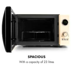 Fine Dinesty 2in1-Mikrowellen-Ofen Retro 23L 1000W 12 Programme Creme 13 Fine Dinesty 2in1-Mikrowellen-Ofen Retro 23L 1000W 12 Programme Creme -Haushaltsgeräte Rabatte 10027095 yy 0006 logo Klarstein Fine Dinesty 2in1 Mikrowellen Ofen creme