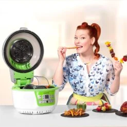 VitAir Turbo Heißluftfritteuse Grün-weiß 1400W Grillen Backen 9l 13 VitAir Turbo Heißluftfritteuse Grün-weiß 1400W Grillen Backen 9l -Haushaltsgeräte Rabatte 10028288 yy 0003 titel enie klarstein vitair heissluft frieteuse