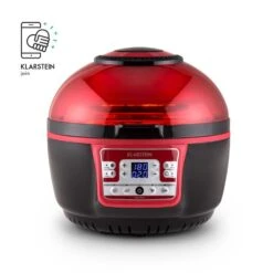 VitAir Turbo Heißluftfritteuse Rot-schwarz 1400W Grillen Backen 9l -Haushaltsgeräte Rabatte 10028289 yy 0004 logo Klarstein VitAir Heissluftfritteuse V2 rot schwarz