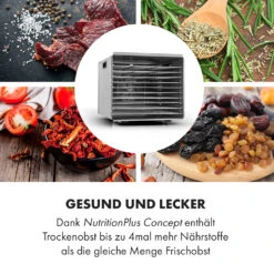 Fruit Jerky Steel 10 Dörrautomat 10 Etagen 1000 W Fläche: 1,5 M² Timer -Haushaltsgeräte Rabatte 10028437 de 0005 logo