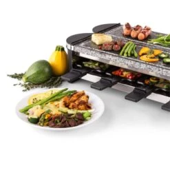 Tenderloin 100 Raclette-Grill 1200 W (2x600W) 8 Personen 2x Naturstein -Haushaltsgeräte Rabatte 10028579 yy 0006 logo 06 Klarstein Tenderloin Raclette Grill