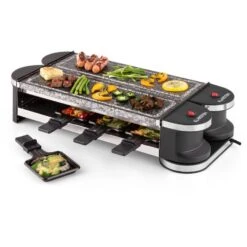 Tenderloin 100 Raclette-Grill 1200 W (2x600W) 8 Personen 2x Naturstein -Haushaltsgeräte Rabatte 10028579 yy 0007 logo 07 Klarstein Tenderloin Raclette Grill