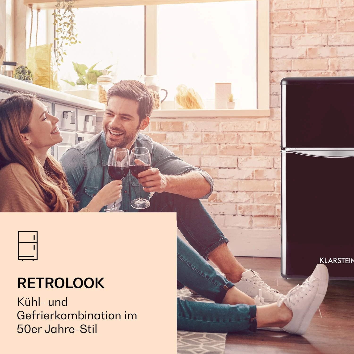 Monroe Kühl- & Gefrierkombination 61/24 Liter 0 - 10 °C 70 Watt 2 Monroe Kühl- & Gefrierkombination 61/24 Liter 0 - 10 °C 70 Watt – Bild 2