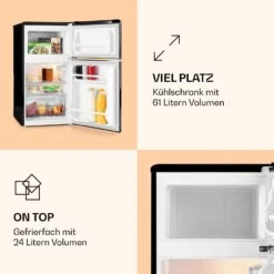 Monroe Kühl- & Gefrierkombination 61/24 Liter 0 - 10 °C 70 Watt 8 Monroe Kühl- & Gefrierkombination 61/24 Liter 0 - 10 °C 70 Watt -Haushaltsgeräte Rabatte 10029331 de 0003 logo