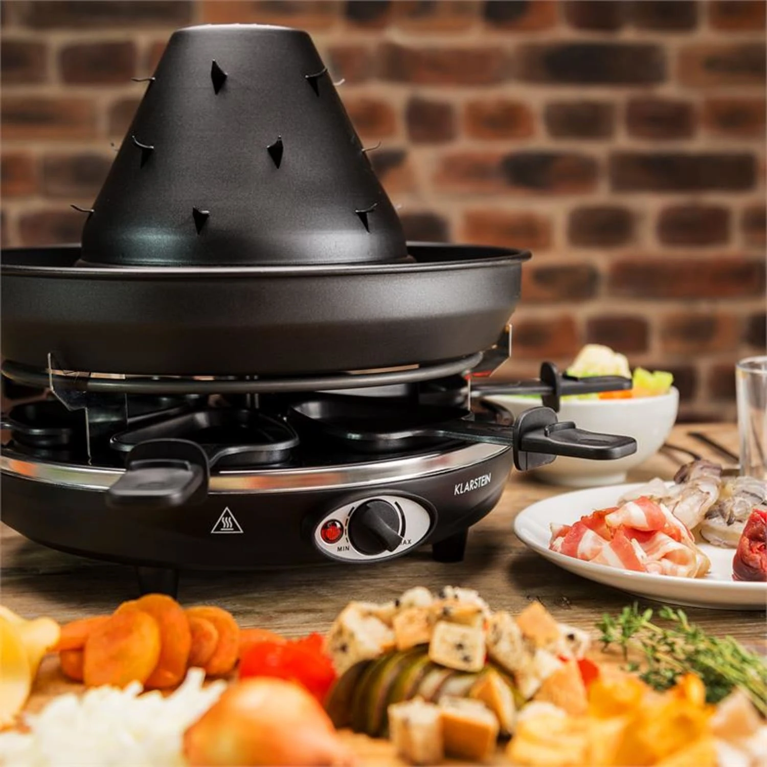 Taste Volcano Tartarengrill Raclettegrill 1500 W 6 Personen Schwarz 3 Taste Volcano Tartarengrill Raclettegrill 1500 W 6 Personen Schwarz – Bild 3
