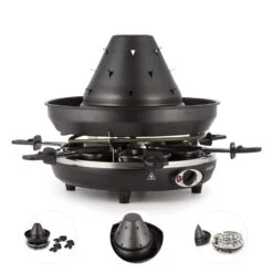 Taste Volcano Tartarengrill Raclettegrill 1500 W 6 Personen Schwarz 10 Taste Volcano Tartarengrill Raclettegrill 1500 W 6 Personen Schwarz -Haushaltsgeräte Rabatte 10030307 yy 0006 detail Klarstein Tataren Grill Raclette Grill