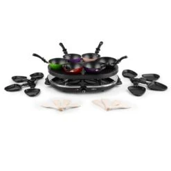 Woklette Tischgrill Raclette Wokset 1200 W 8 Personen Antihaft -Haushaltsgeräte Rabatte 10030539 yy 0004 detail oneConcept Woklette Tischgrill Raclette Wok 1200W
