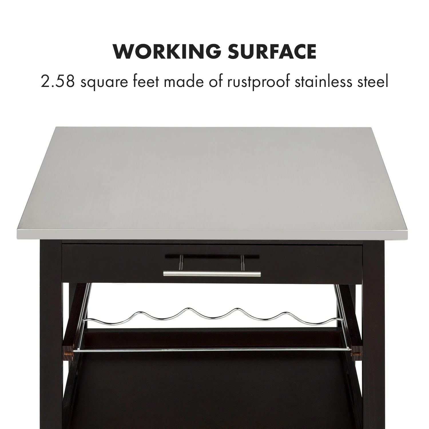 Vermont Servierwagen Küchenwagen 5 Etagen Holz Edelstahl Mobil 6 Vermont Servierwagen Küchenwagen 5 Etagen Holz Edelstahl Mobil – Bild 6