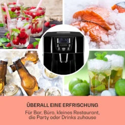 Ice Volcano 2G Eismaschine LED 12kg Je 24h 2l 6-12min Schwarz -Haushaltsgeräte Rabatte 10030844 DE 0003 usp