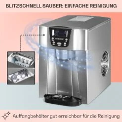 Ice Volcano 2G Eismaschine LED 12kg Je 24h 2l 6-12min Silber -Haushaltsgeräte Rabatte 10030848 DE 0005 usp