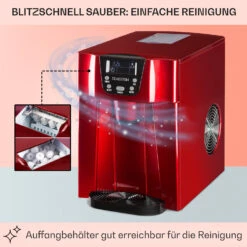 Ice Volcano 2G Eismaschine LED 12kg Je 24h 2l 6-12min Rot -Haushaltsgeräte Rabatte 10030849 DE 0005 usp