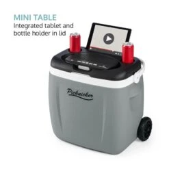 Picknicker Trolley Music Cooler 36l Trolley-Kühlbox BT-Lautsprecher -Haushaltsgeräte Rabatte 10031527 yy 0004 logo auna Picknicker Trolley Music Cooler Kuehlbox grau reedit