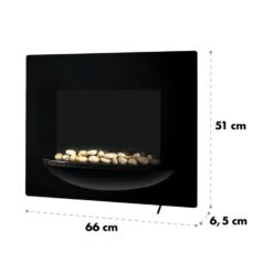 Feuerschale Elektro-Wandkamin 1800W Flammenillusion Dekosteine -Haushaltsgeräte Rabatte 10031557 yy 0006 logo Klarstein Feuerschale Wandkamin 1800 W schwarz