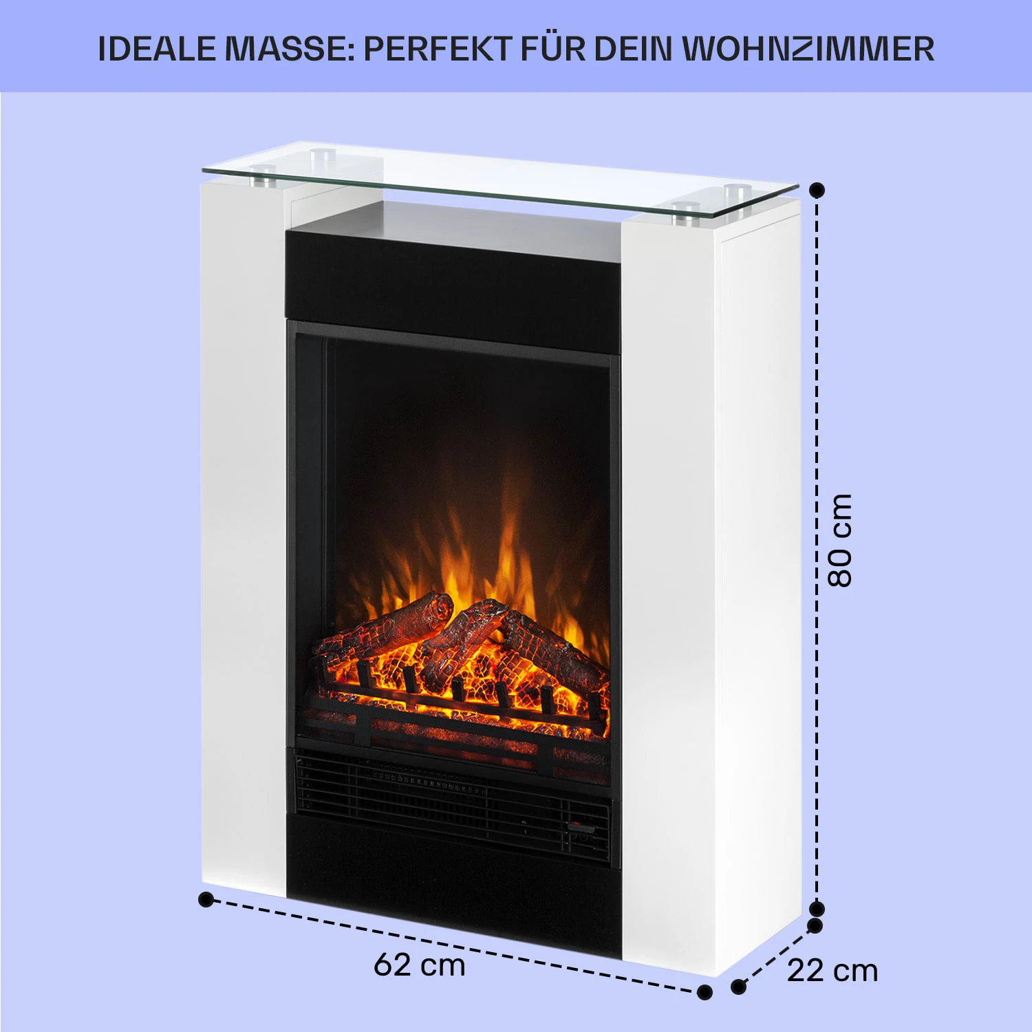 Studio 5 Elektrischer Kamin Heizlüfter 900/1800 W Fernbedienung 5 Studio 5 Elektrischer Kamin Heizlüfter 900/1800 W Fernbedienung – Bild 5