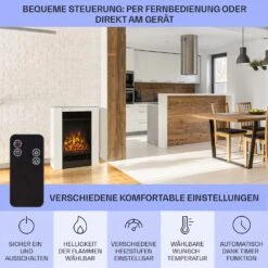 Studio 5 Elektrischer Kamin Heizlüfter 900/1800 W Fernbedienung 12 Studio 5 Elektrischer Kamin Heizlüfter 900/1800 W Fernbedienung -Haushaltsgeräte Rabatte 10031572 de 0006 usp