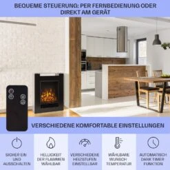 Studio 5 Elektrischer Kamin Heizlüfter 900/1800 W Fernbedienung 13 Studio 5 Elektrischer Kamin Heizlüfter 900/1800 W Fernbedienung -Haushaltsgeräte Rabatte 10031573 de 0006 usp