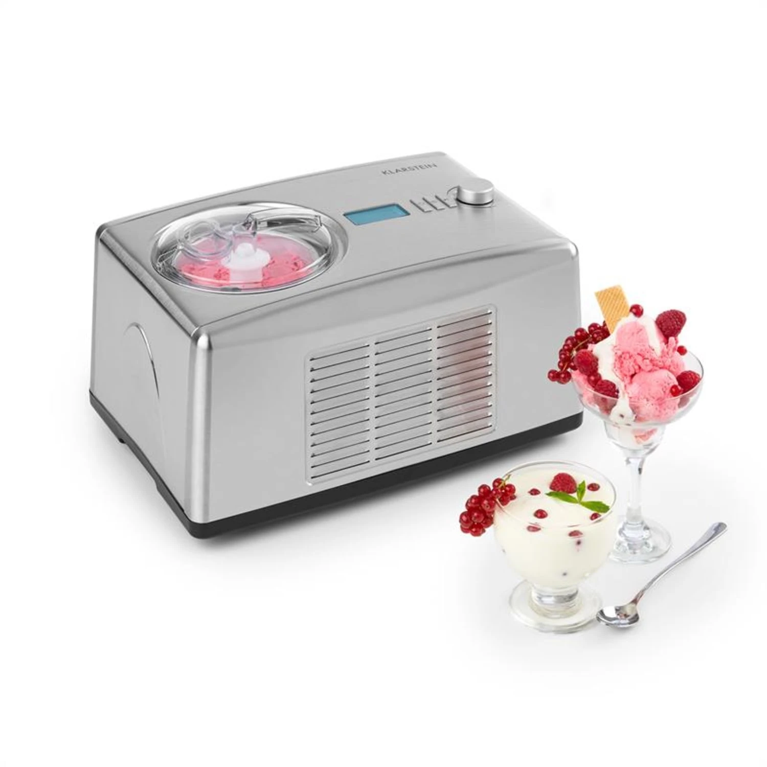 Yo & Yummy 2-in-1 Eiscremebereiter & Yoghurt Maker 150W 1,5l Edelstahl 1 Yo & Yummy 2-in-1 Eiscremebereiter & Yoghurt Maker 150W 1,5l Edelstahl