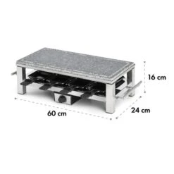 Schmelzlette Raclette 1500W Naturstein-Platte Edelstahlgehäuse -Haushaltsgeräte Rabatte 10032028 yy 0006 logo Klarstein Schmelzlette Raclette 1500W Edelstahl