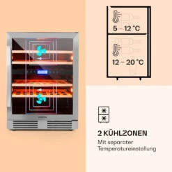 Vinovilla 43 Built-In Duo Weinkühlschrank 2 Zonen 129l 43 Fl Glastür -Haushaltsgeräte Rabatte 10032031 de 0004 logo