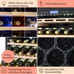 Vinovilla Grande 165 Built-in Uno Weinkühlschrank 425l 165Fl. Glastür -Haushaltsgeräte Rabatte 10032033 de 0005 usp