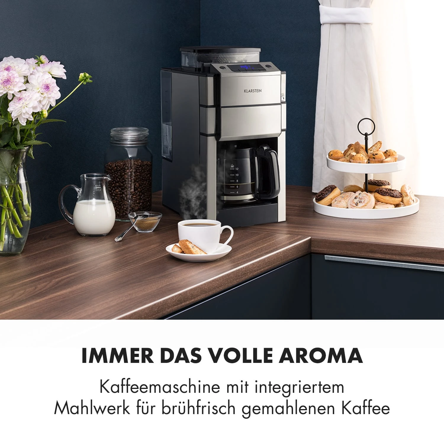 Aromatica X Kaffeemaschine Mahlwerk Glaskanne Aroma+ Edelstahl 2 Aromatica X Kaffeemaschine Mahlwerk Glaskanne Aroma+ Edelstahl – Bild 2