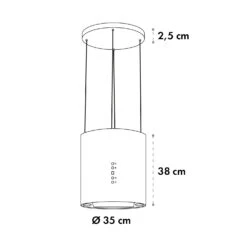 Barett Inselabzugshaube Ø35cm Umluft 558 M³/h LED Aktivkohlefilter -Haushaltsgeräte Rabatte 10032302 yy 0009 logo