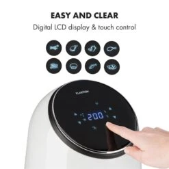 AirVital Heißluftfritteuse 1300W 2,5l CeraPlus-Antihaft Touch Weiß -Haushaltsgeräte Rabatte 10032331 yy 0005 logo Klarstein AirVital Heissluftfritteuse 1300W weiss