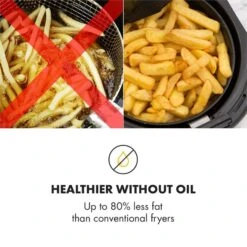 AirVital Heißluftfritteuse 1300W 2,5l CeraPlus-Antihaft Touch Weiß -Haushaltsgeräte Rabatte 10032331 yy 0007 logo Klarstein AirVital Heissluftfritteuse 1300W weiss reedit