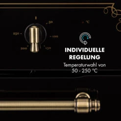 Victoria Einbaubackofen Retro-Design 9 Funktionen 50-250°C Schwarz -Haushaltsgeräte Rabatte 10032460 de 0005 logo