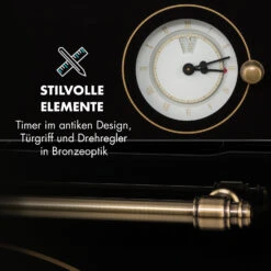 Victoria Einbaubackofen Retro-Design 9 Funktionen 50-250°C Schwarz -Haushaltsgeräte Rabatte 10032460 de 0006 logo