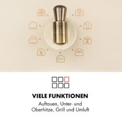Victoria Einbaubackofen Retro-Design 9 Funktionen 50-250°C Elfenbein -Haushaltsgeräte Rabatte 10032485 de 0004 logo