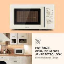 Caroline Mikrowellen-Grill 20 Ltr 700 W / 1000 W Ø 25,5cm Retro -Haushaltsgeräte Rabatte 10032641 de 0005 logo