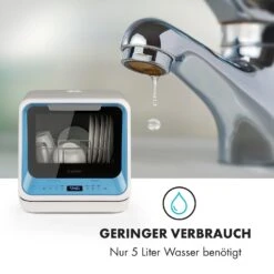 Amazonia Mini Geschirrspülmaschine 6 Programme LED-Display -Haushaltsgeräte Rabatte 10032678 de 0006 logo