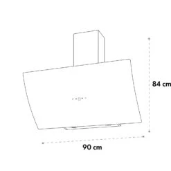 Annabelle 60 Dunstabzugshaube Glas 595 M³/h Touch-Armatur Weiß -Haushaltsgeräte Rabatte 10032684 yy 0009 logo