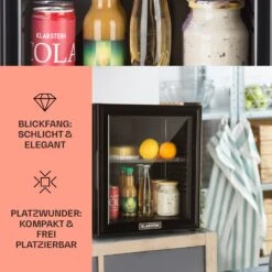Brooklyn 24 Mini-Kühlschrank Glastür LED Ablage -Haushaltsgeräte Rabatte 10032778 DE 0003 usp