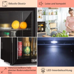 Brooklyn 24 Mini-Kühlschrank Glastür LED Ablage -Haushaltsgeräte Rabatte 10032778 DE 0005 usp