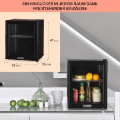 Brooklyn 24 Mini-Kühlschrank Glastür LED Ablage -Haushaltsgeräte Rabatte 10032778 DE 0006 usp