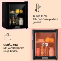 Brooklyn 24 Mini-Kühlschrank Glastür LED Ablage -Haushaltsgeräte Rabatte 10032778 de 0004 usp