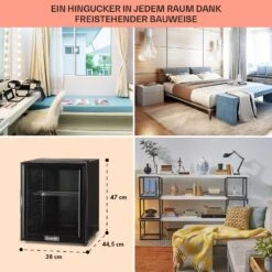 Brooklyn 32 Mini-Kühlschrank Glastür LED Ablage -Haushaltsgeräte Rabatte 10032779 DE 0006 usp