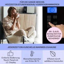 Norderney Konvektions-Heizgerät Thermostat Timer 1000W 20m² -Haushaltsgeräte Rabatte 10032787 de 0003 usp