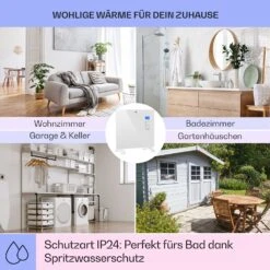 Norderney Konvektions-Heizgerät Thermostat Timer 1000W 20m² Weiß -Haushaltsgeräte Rabatte 10032788 de 0005 usp