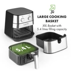 AeroVital Heißluftfritteuse 1700W 5,4 Liter Timer Edelstahl Silber -Haushaltsgeräte Rabatte 10032848 yy 0009 logo Klarstein AeroVital Heissluftfritteuse silber reedit